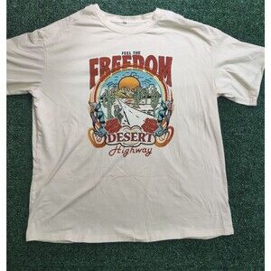 Feel The Freedom Graphic T Shirt. Size Large